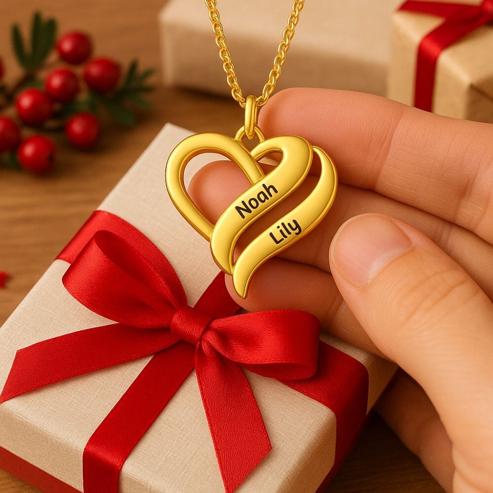 Halskette mit vereinten Herzen Necklaces Loanya 