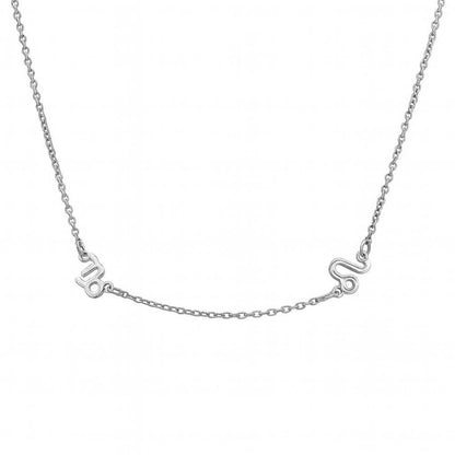 Halskette mit zwei Sternzeichen Necklaces Loanya Silber Halskette (35 - 40 cm) 