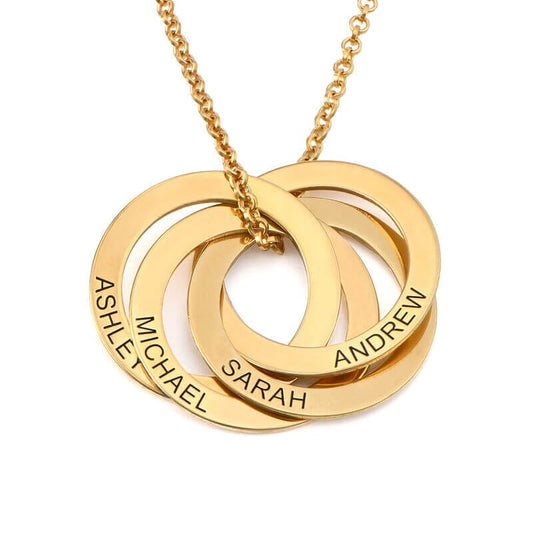 Kette mit personalisierten Namenskreisen Loanya Gold 40 cm 