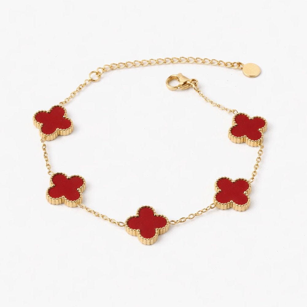 Kleeblatt Armband mit Wunschgravur Bracelet Loanya 