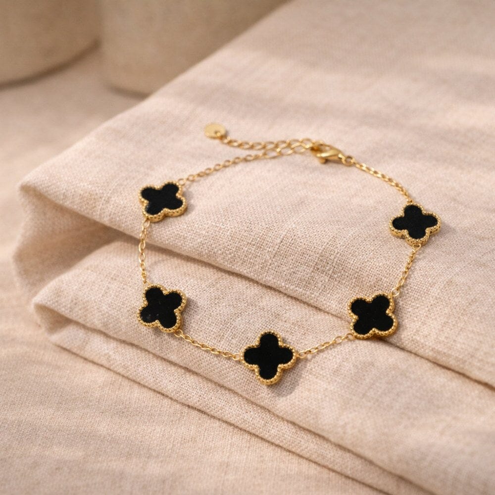 Kleeblatt Armband mit Wunschgravur Bracelet Loanya 