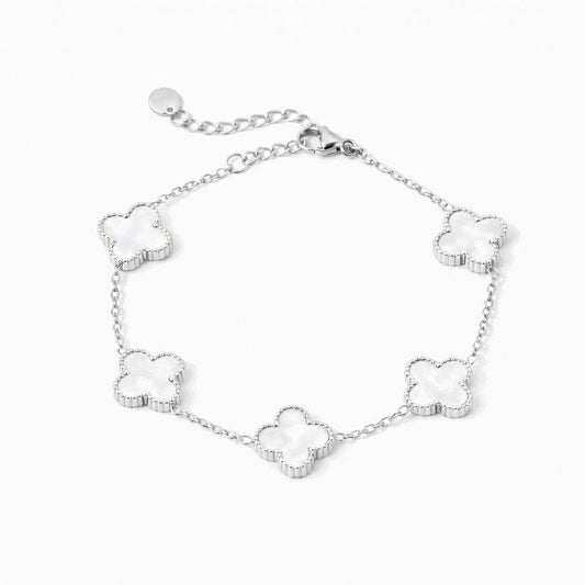 Kleeblatt Armband mit Wunschgravur Bracelet Loanya 