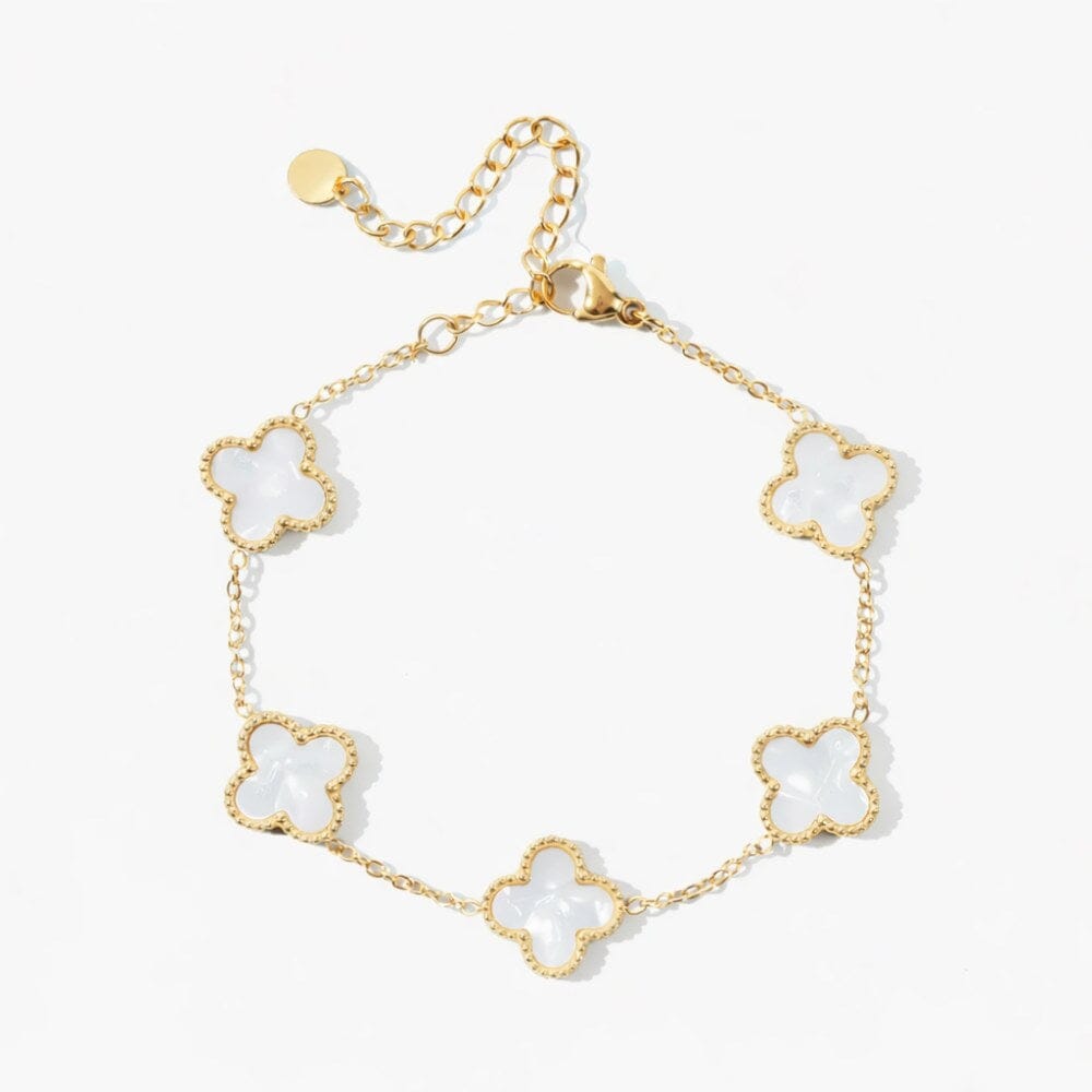 Kleeblatt Armband mit Wunschgravur Bracelet Loanya 