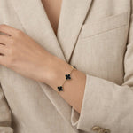Kleeblatt Armband mit Wunschgravur Bracelet Loanya 