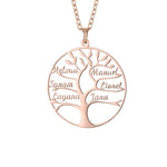Lebensbaum Kette mit Gravur Loanya Roségold 40 cm 