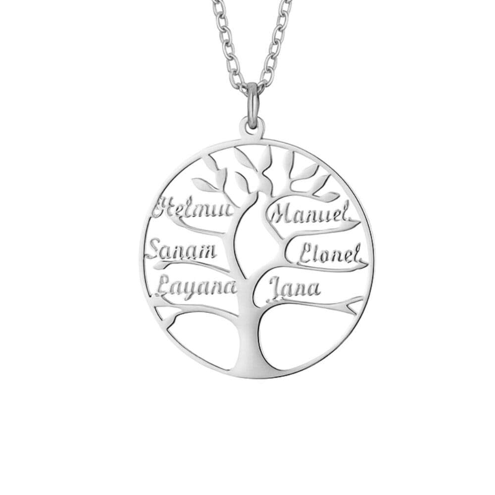 Lebensbaum Kette mit Gravur Loanya Silber 40 cm 