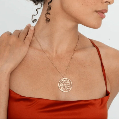 Lebensbaum Kette mit personalisierten Namen Necklaces Loanya 