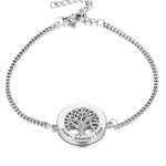 Lebensbaumarmband mit Zirkonia Steinen Bracelet Loanya Silber 