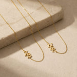 Monogramm Halskette mit drei Initialen Necklaces Loanya 