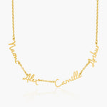 Namenskette mit 4 Namen Necklaces Loanya Gold 40 cm 