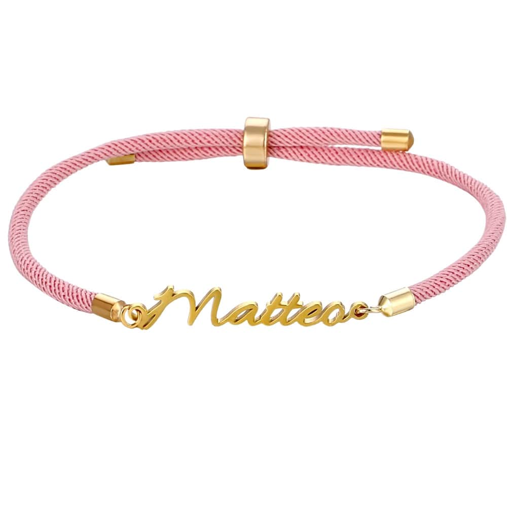 Personalisiertes Kordelarmband mit Namen – verstellbar & farbig Bracelets Loanya 