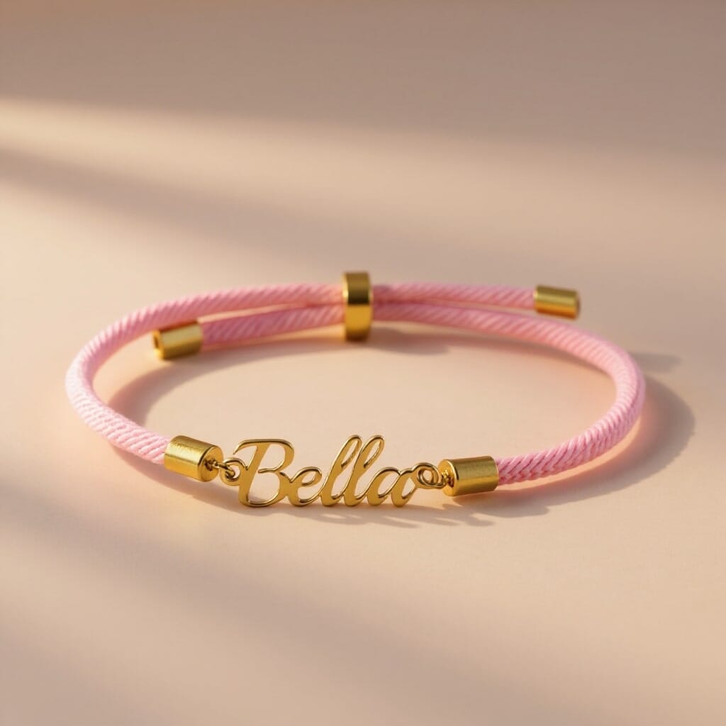 Personalisiertes Kordelarmband mit Namen – verstellbar & farbig Bracelets Loanya 