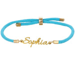 Personalisiertes Kordelarmband mit Namen – verstellbar & farbig Bracelets Loanya Mint 