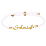 Personalisiertes Kordelarmband mit Namen – verstellbar & farbig Bracelets Loanya Weiß 