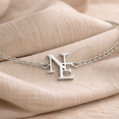 Personalisiertes Monogramm – Verschlungenes Initialen Armband Bracelet Loanya 