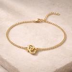 Personalisiertes Monogramm – Verschlungenes Initialen Armband Bracelet Loanya 
