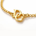 Personalisiertes Monogramm – Verschlungenes Initialen Armband Bracelet Loanya Gold One Size (17 cm + 5 cm Verlängerung) 