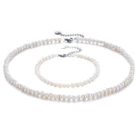 Schmuck-Set Süßwasserperlen | 18K Vergoldung Necklaces Loanya Silber Frauen (15 cm + 5 cm) 