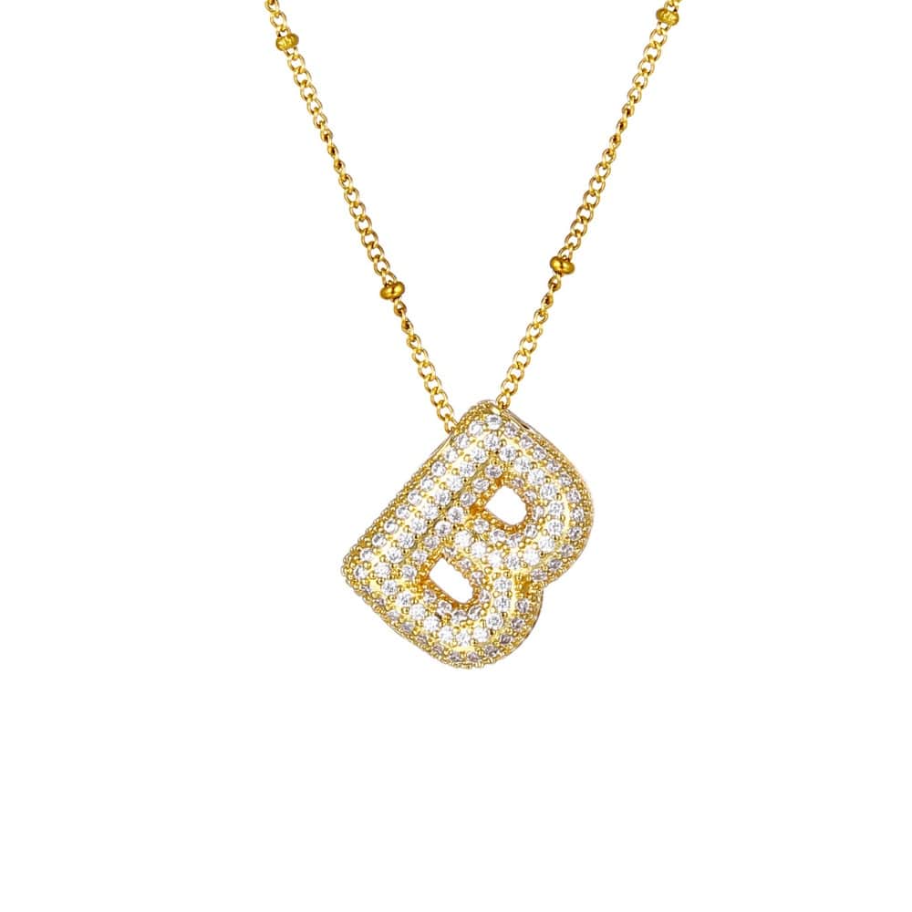 Sparkle Bubble Necklace Necklaces Loanya Gold B 