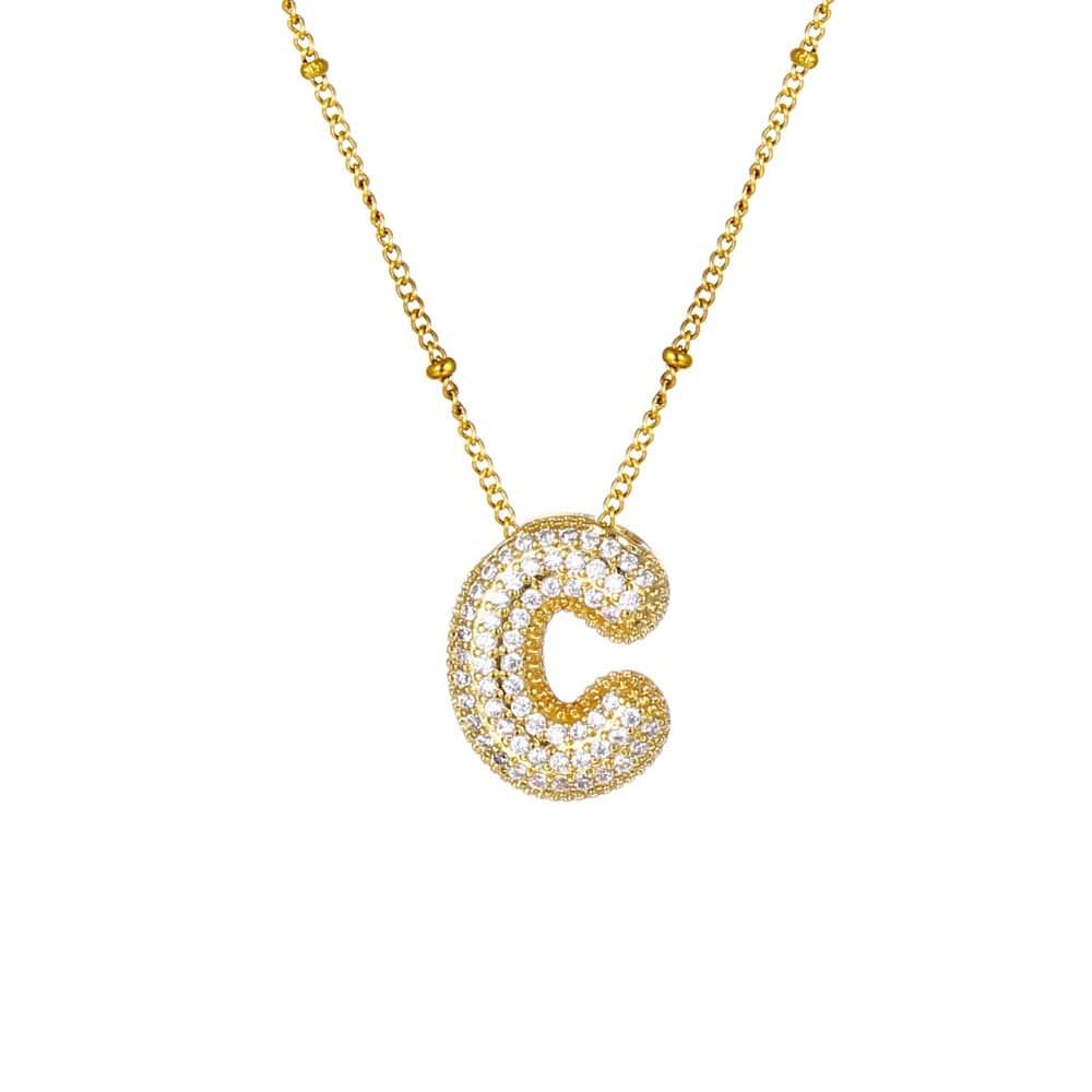 Sparkle Bubble Necklace Necklaces Loanya Gold C 