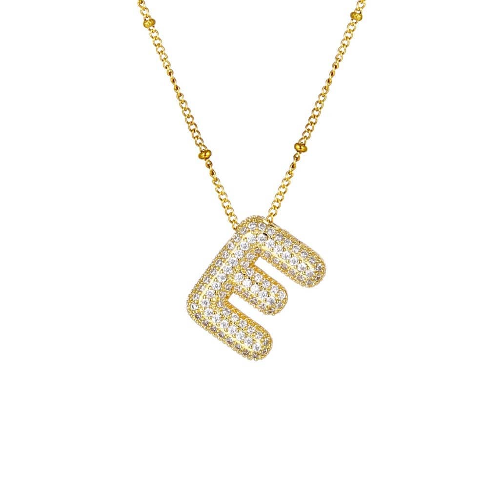 Sparkle Bubble Necklace Necklaces Loanya Gold E 