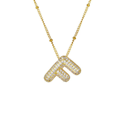 Sparkle Bubble Necklace Necklaces Loanya Gold F 