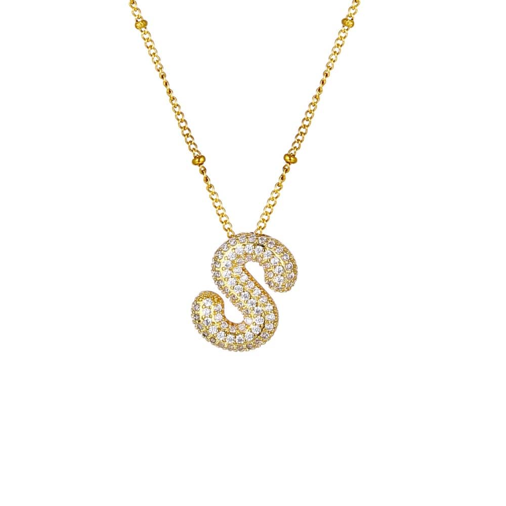 Sparkle Bubble Necklace Necklaces Loanya Gold S 