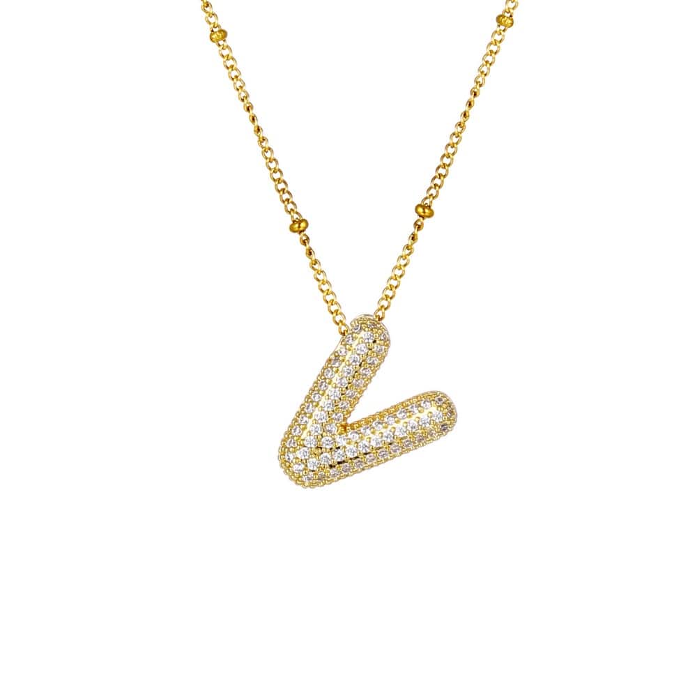 Sparkle Bubble Necklace Necklaces Loanya Gold V 
