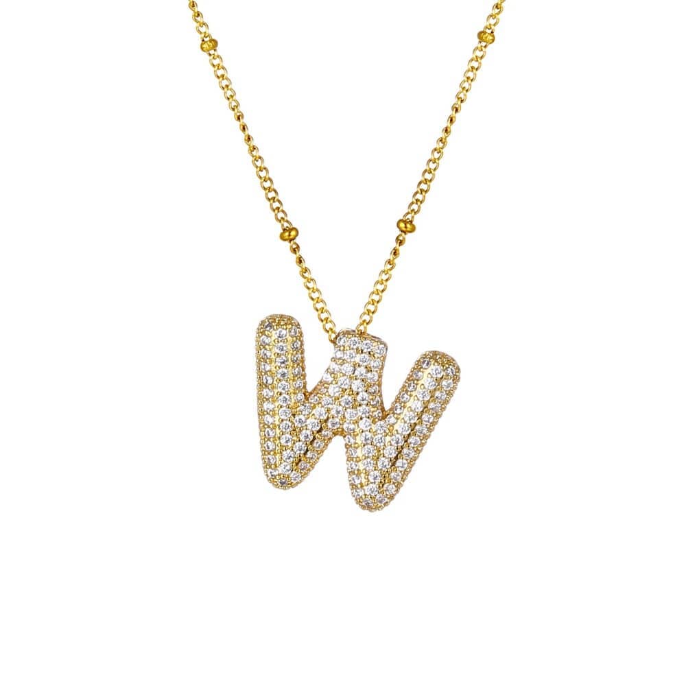 Sparkle Bubble Necklace Necklaces Loanya Gold W 