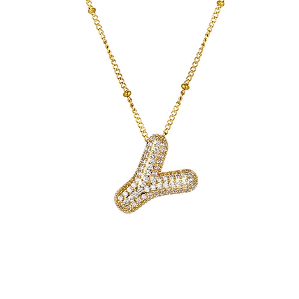 Sparkle Bubble Necklace Necklaces Loanya Gold Y 