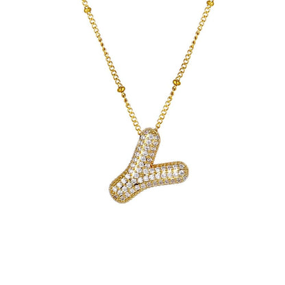 Sparkle Bubble Necklace Necklaces Loanya Gold Y 