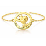Umarmendes Herz – Armband Bracelets Loanya Gold One Size (17 cm + 5 cm Verlängerung) 