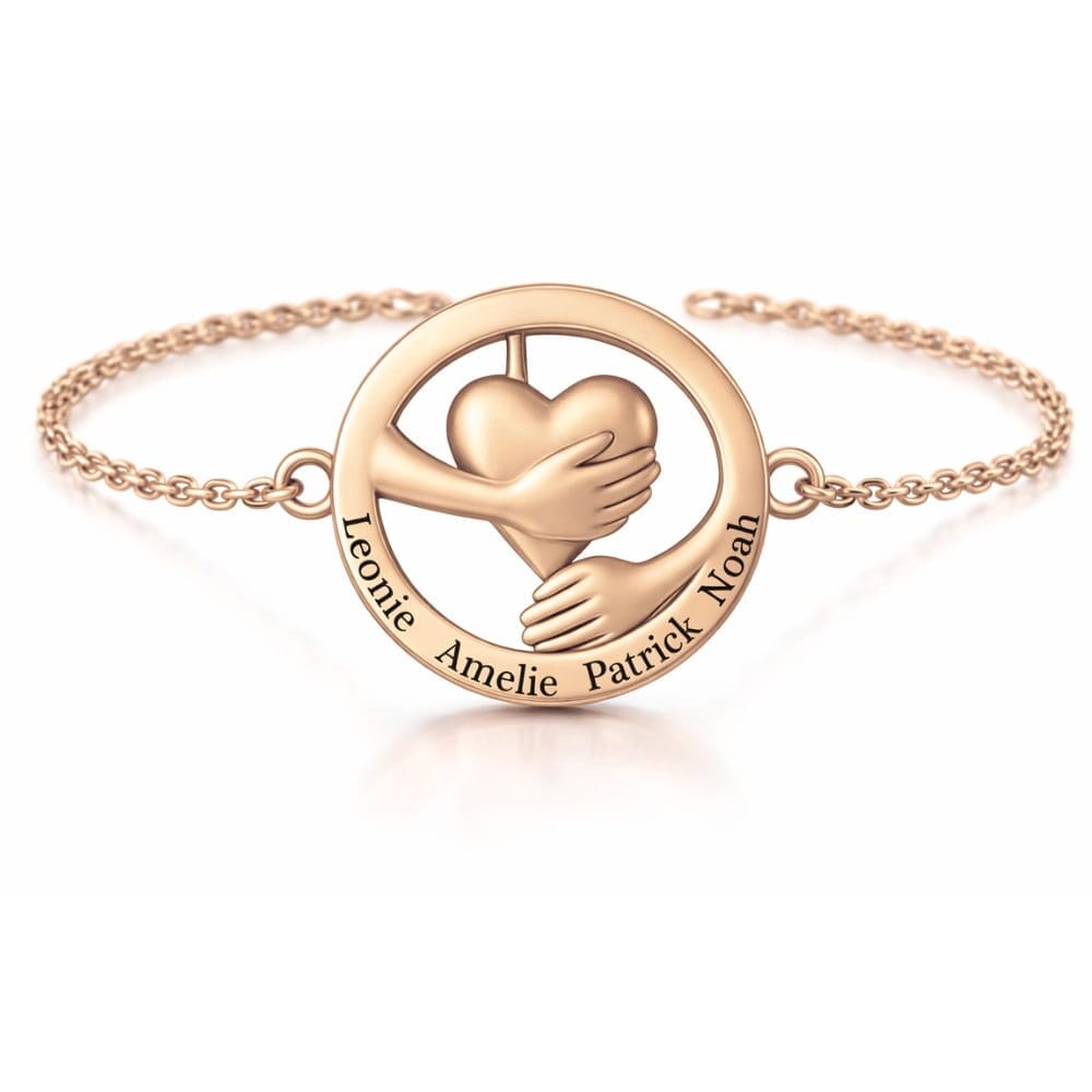 Umarmendes Herz – Armband Bracelets Loanya Roségold One Size (17 cm + 5 cm Verlängerung) 