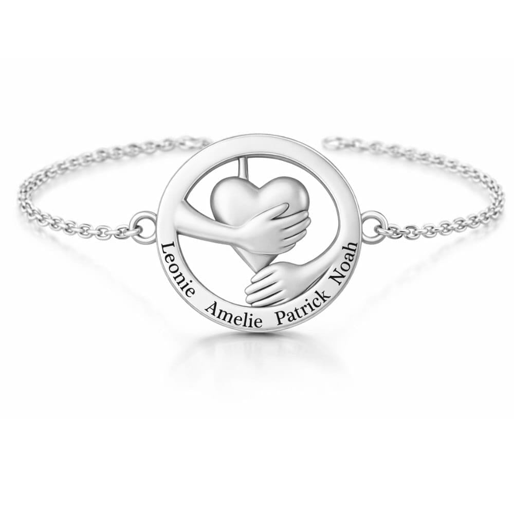 Umarmendes Herz – Armband Bracelets Loanya Silber One Size (17 cm + 5 cm Verlängerung) 