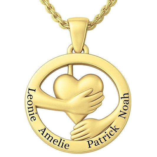 Umarmendes Herz – Namenskette Necklaces Loanya Gold 40 - 45 cm 