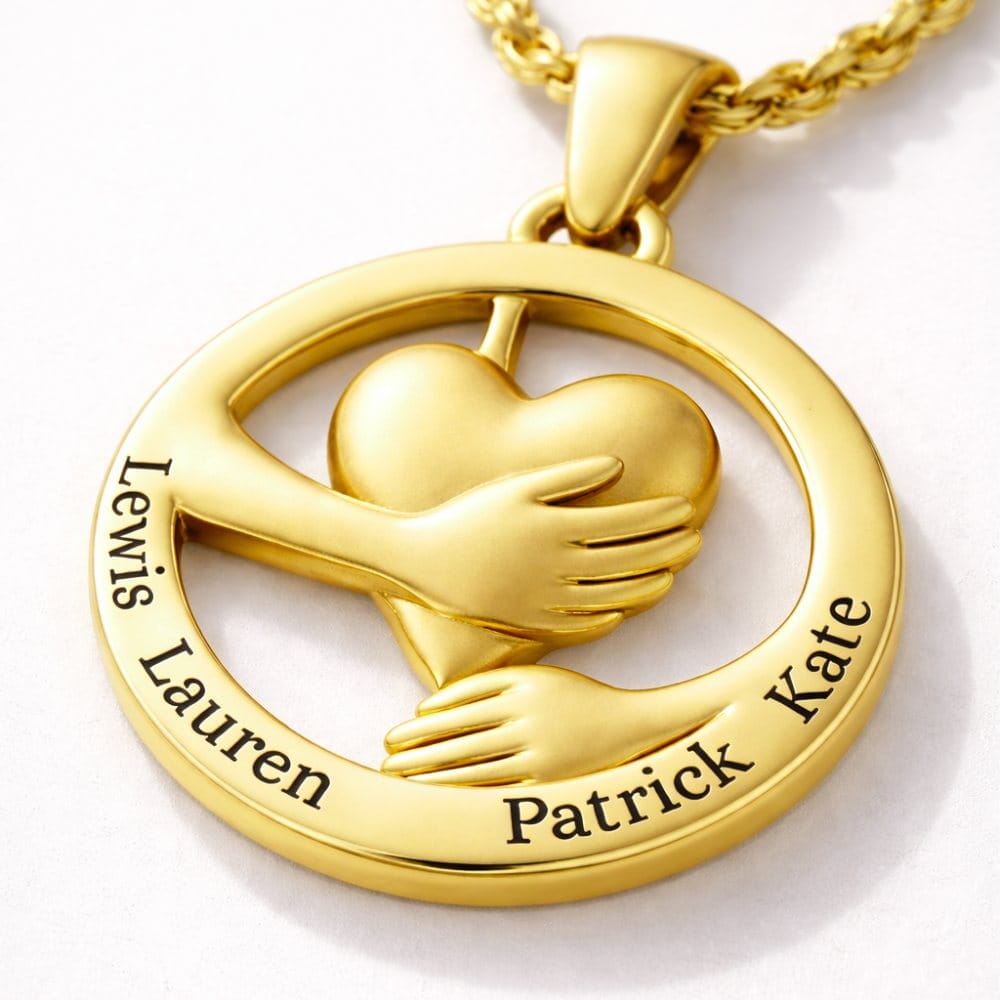 Umarmendes Herz – Namenskette Necklaces Loanya Gold 50 - 55 cm 