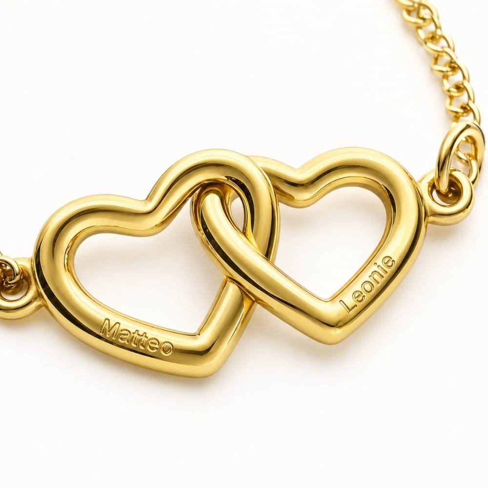 Verbundene Herzen Armband Bracelet Loanya 