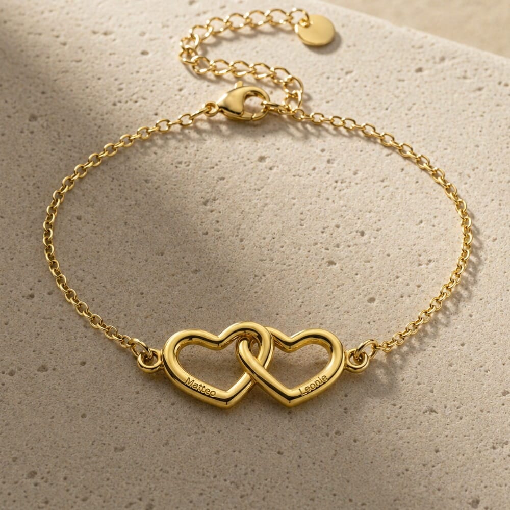 Verbundene Herzen Armband Bracelet Loanya 