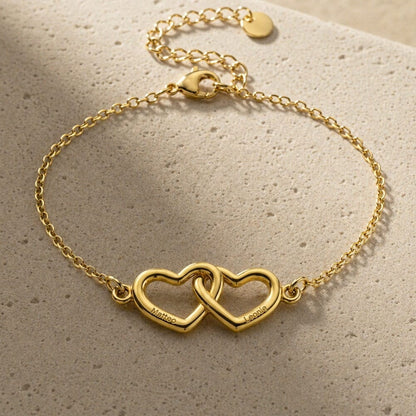 Verbundene Herzen Armband Bracelet Loanya 