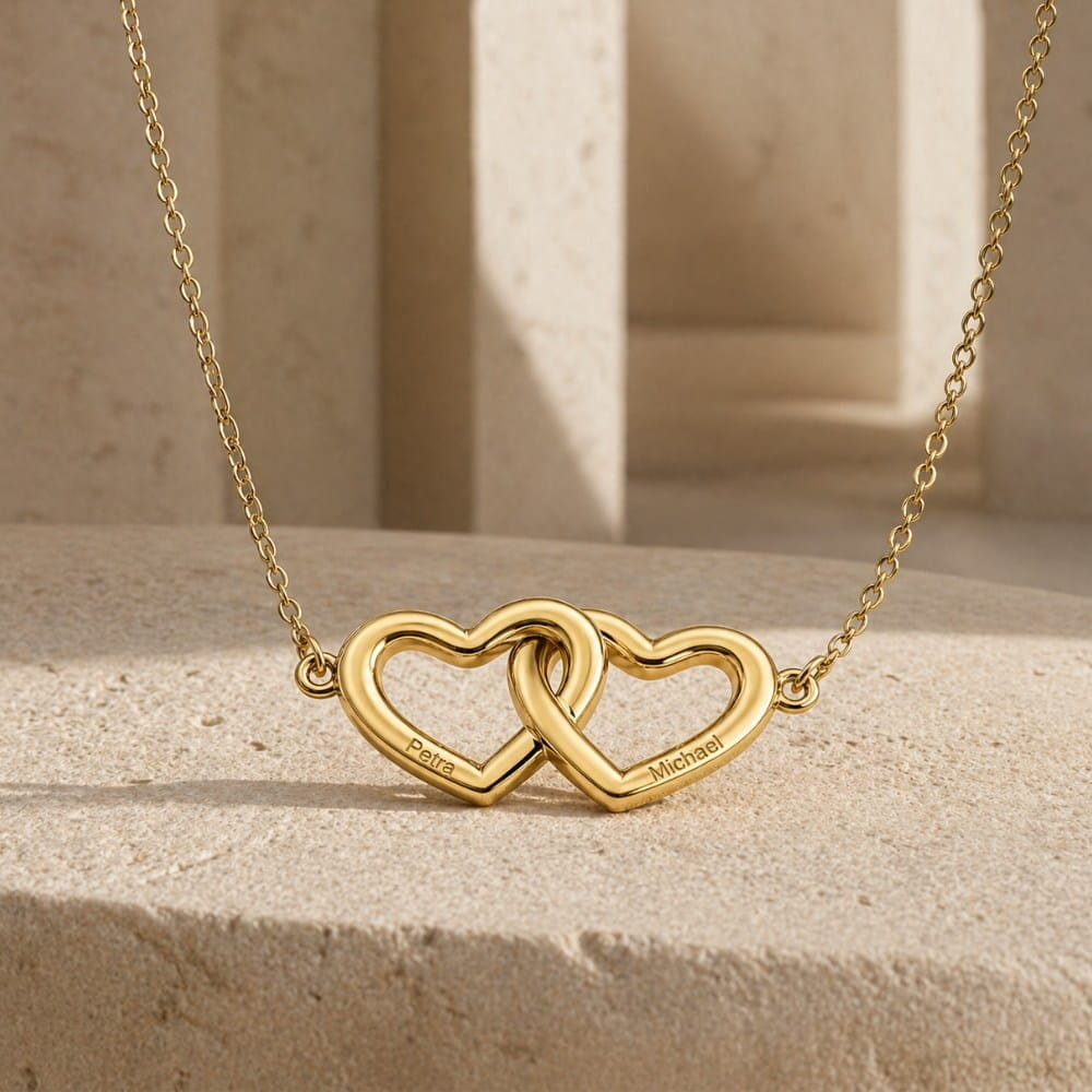 Verbundene Herzen Halskette Necklaces Loanya 