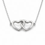 Verbundene Herzen Halskette Necklaces Loanya Silber 40 - 45 cm 
