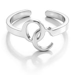 Verschlungener Initialen Ring – Personalisiertes Monogramm Rings Loanya 