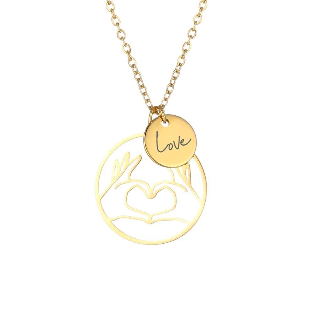 Halskette "Lieblingsmensch" mit Gravur Necklaces Loanya Gold 40 cm 