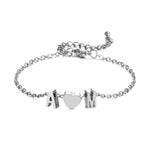 LOANYA Armband mit Herz und zwei Buchstaben Loanya Silber 