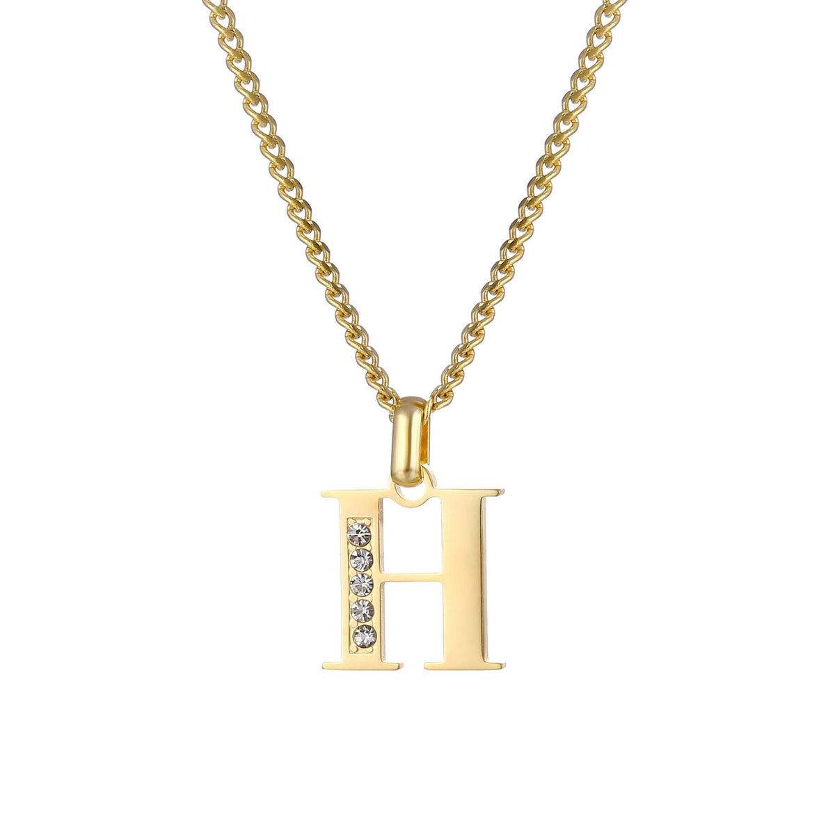 LOANYA Buchstaben Kette mit Zirkoniasteinen Necklaces Loanya H 35 