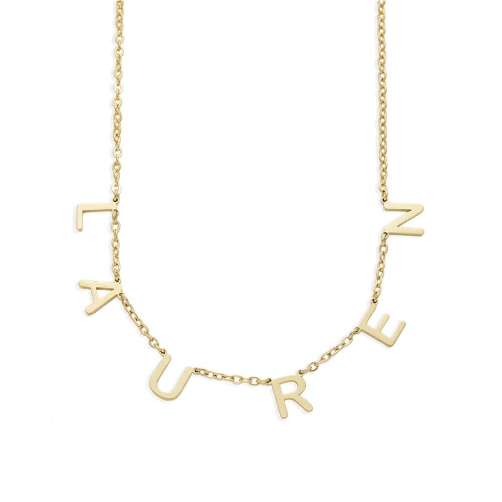 LOANYA Buchstaben Namenskette Necklaces Loanya Gold 40 cm 