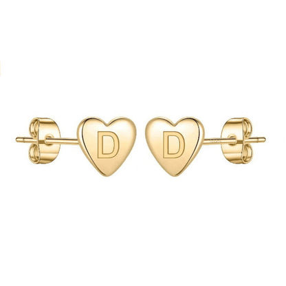 LOANYA Herz Ohrstecker mit Initiale Loanya D 