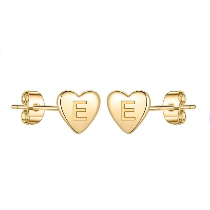 LOANYA Herz Ohrstecker mit Initiale Loanya E 