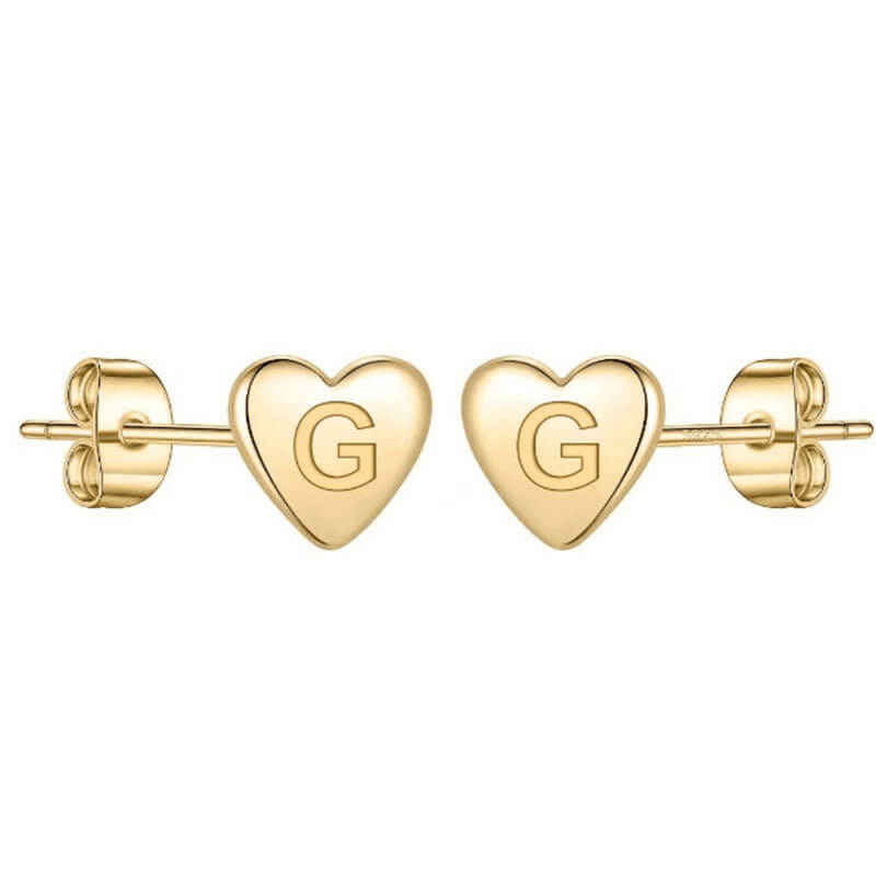 LOANYA Herz Ohrstecker mit Initiale Loanya G 
