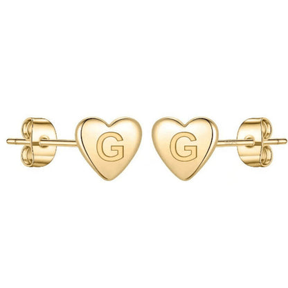 LOANYA Herz Ohrstecker mit Initiale Loanya G 